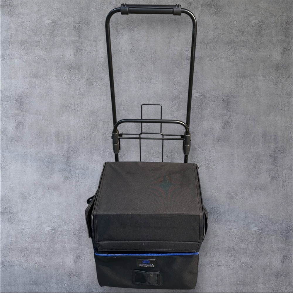 Creative Memories Rolling‎ Tote Bag w/ Collapsible Cart Black Vintage Scrapbook